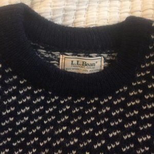 Vintage L.L. Bean Norwegian wool bird's eye sweater (Men's size XL)